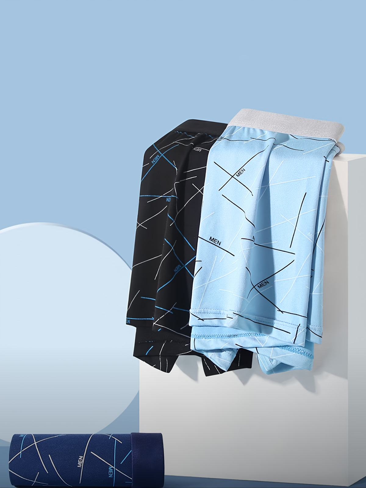 Boxer de sport respirant microfibre homme — lot de 4, imprimé
