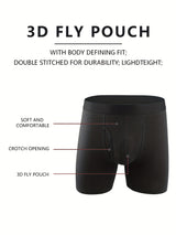 Boxer respirant à boutons bambou homme, noir