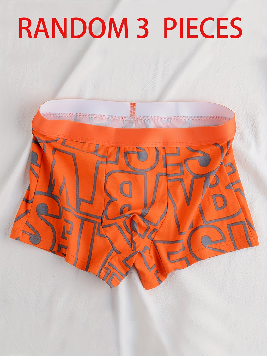 Boxer respirant coton homme — lot de 3, géométrique, assortiment A
