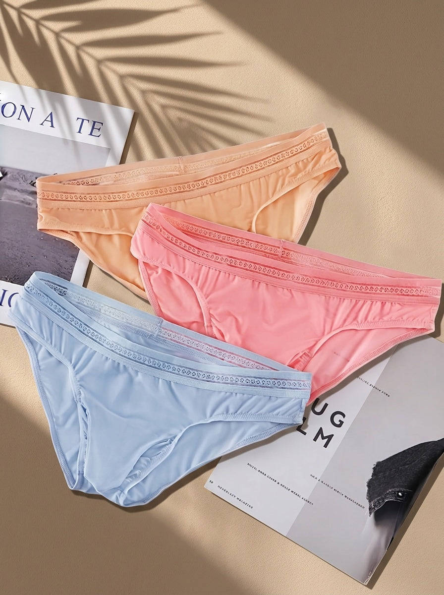 Slip microfibre homme — lot de 3, uni, du S au XXL