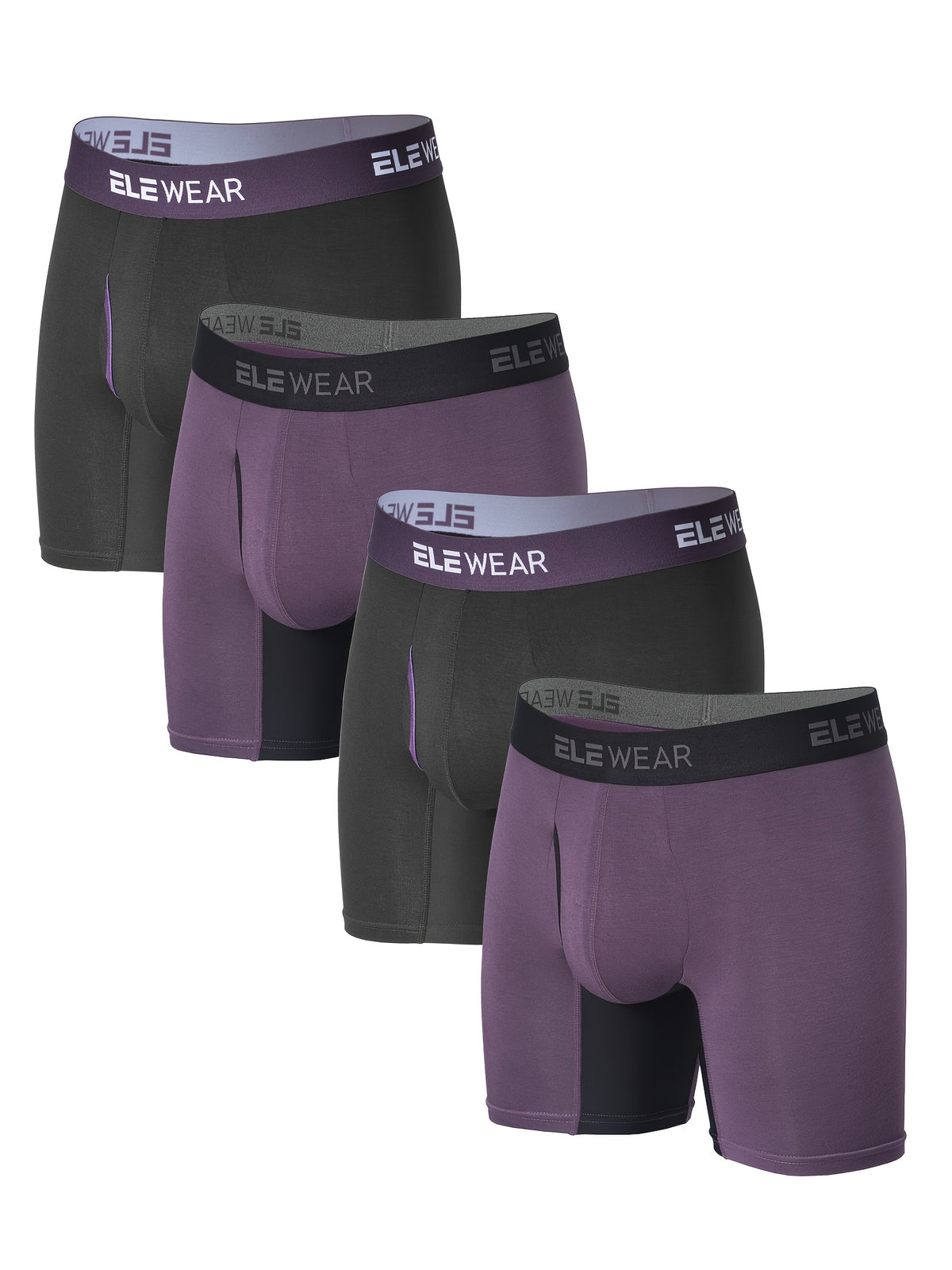 Boxer long respirant bambou homme — lot de 4