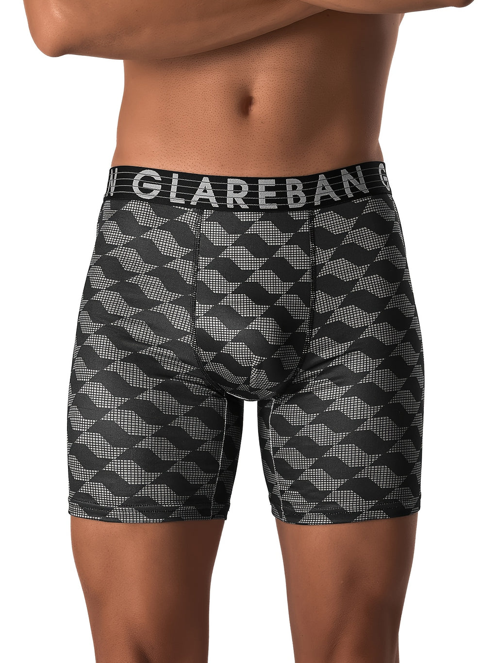 Boxer long microfibre homme — lot de 10, imprimé
