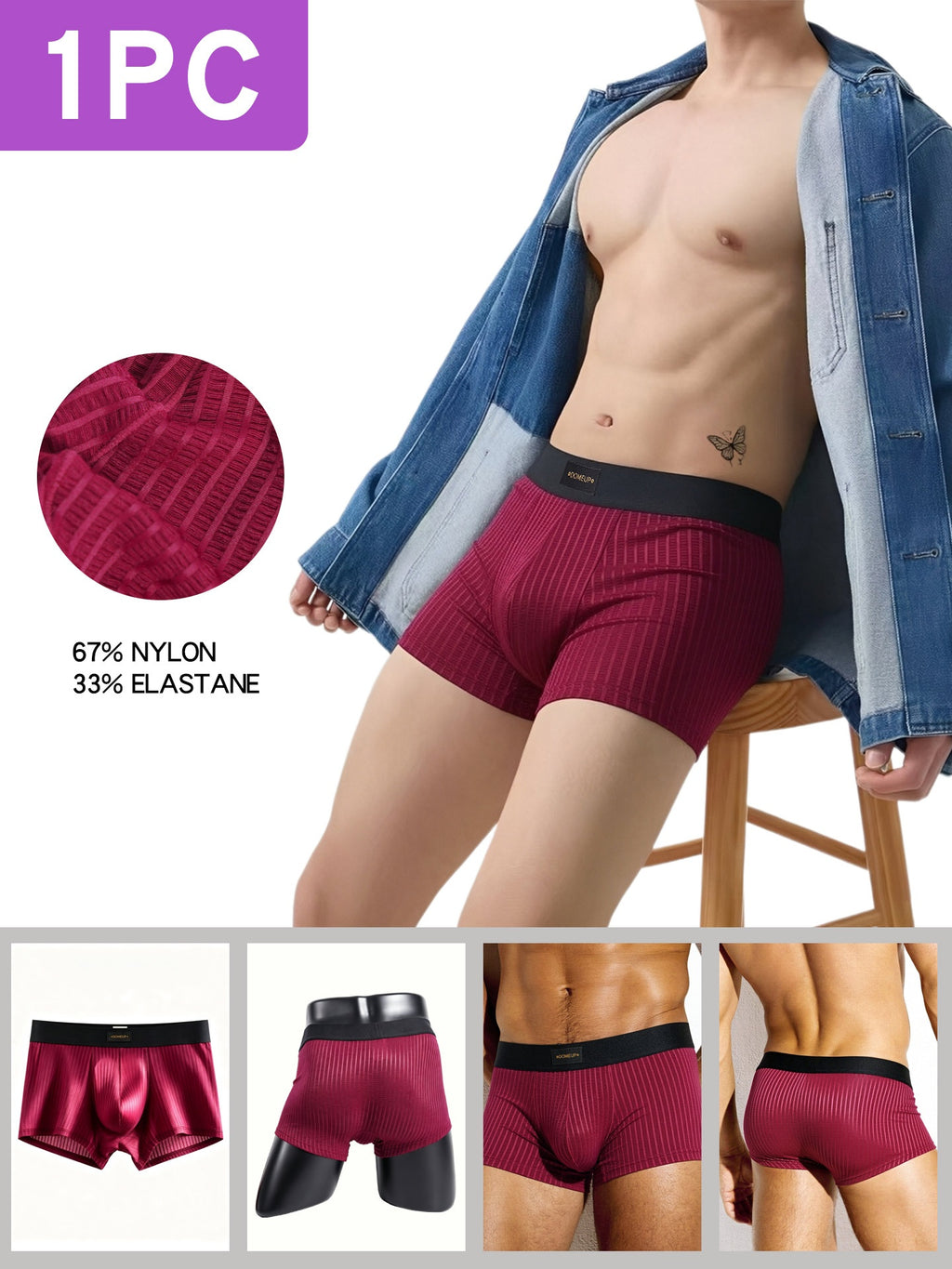 Slip de sport élégant microfibre homme — vue 12