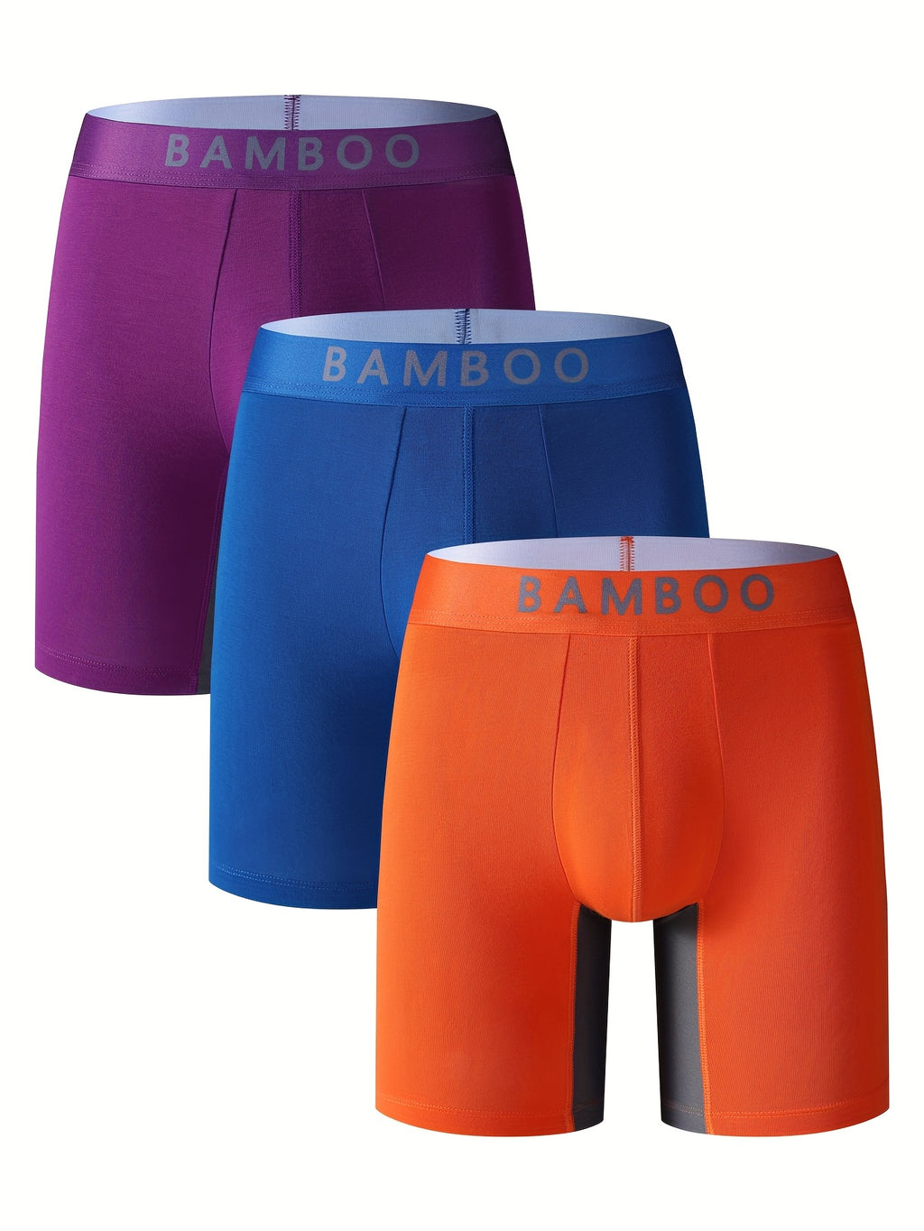 Boxer bambou homme — lot de 3, uni
