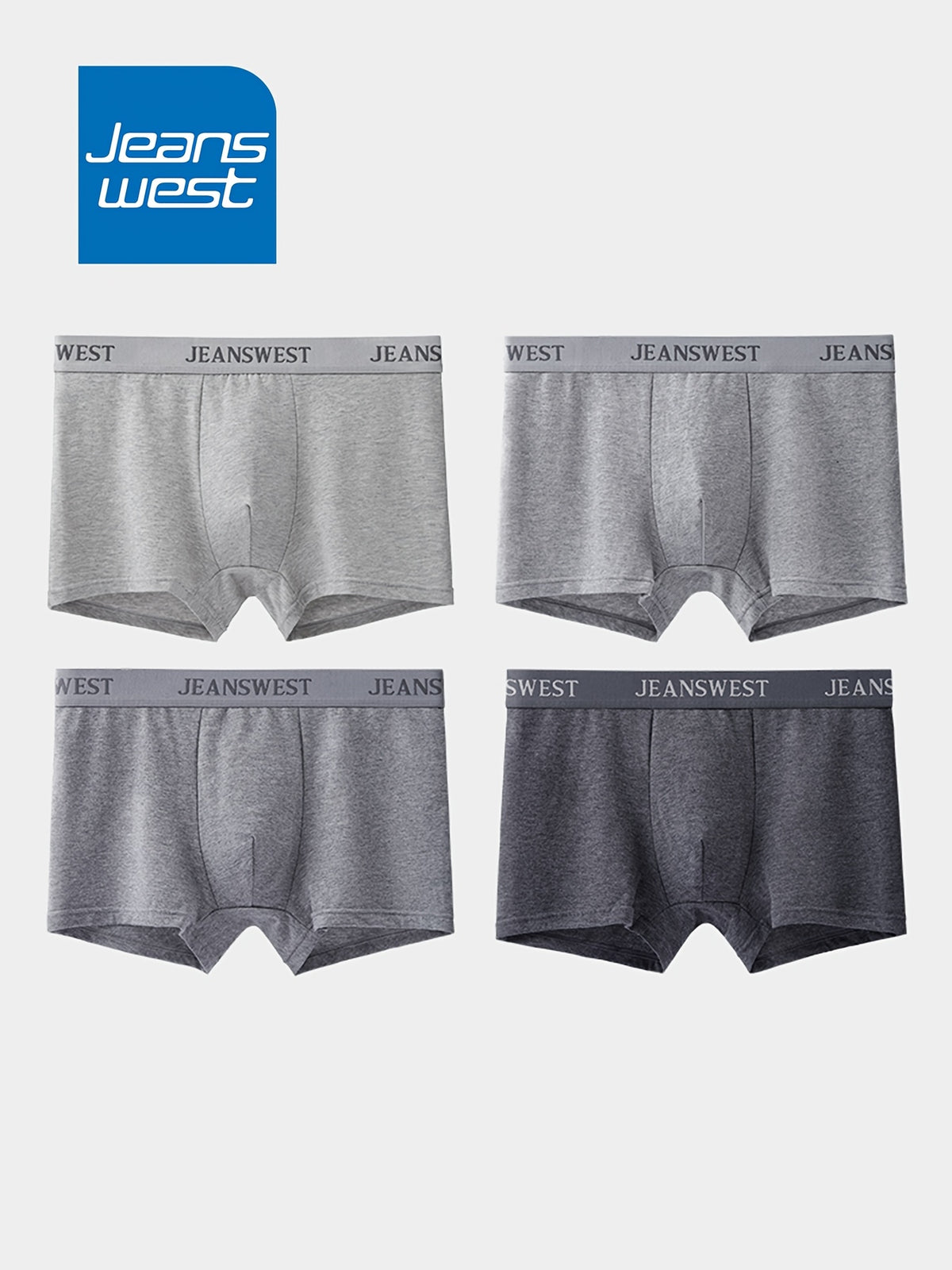Slip respirant coton homme — lot de 4, uni