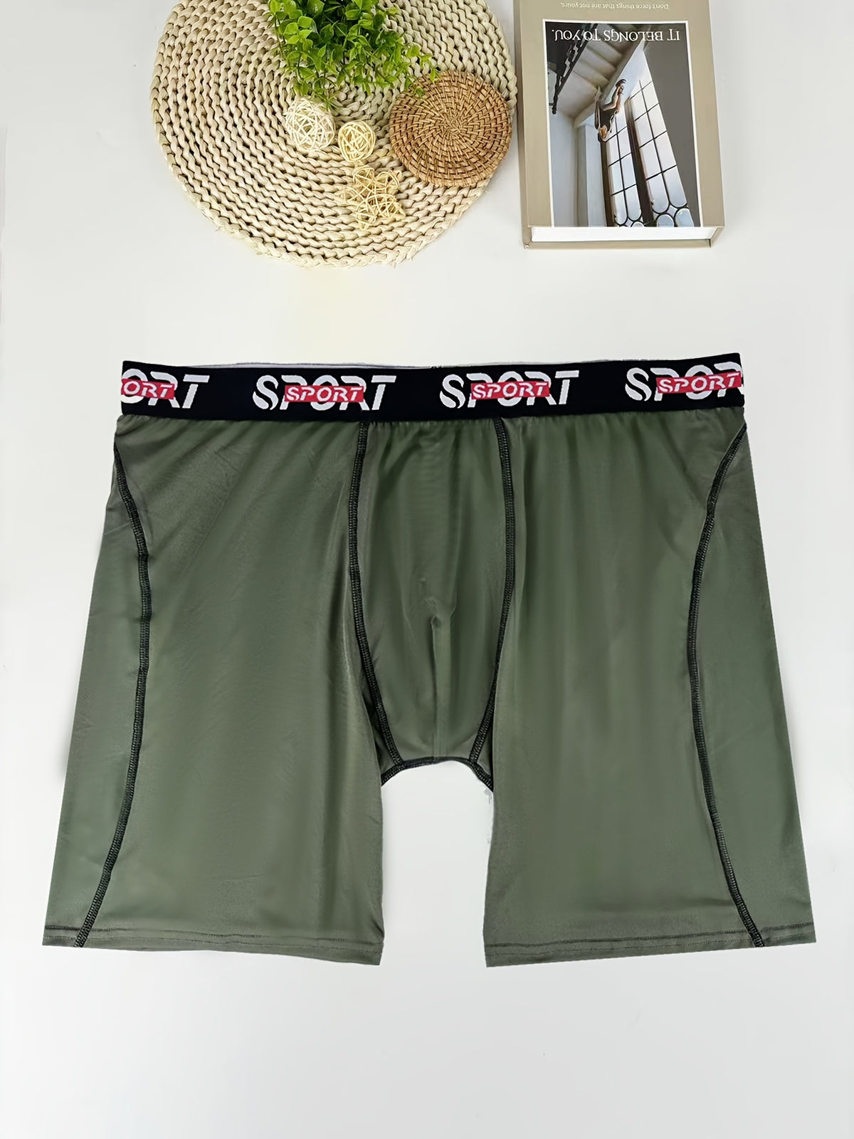 Boxer long grande taille microfibre homme — lot de 6, uni