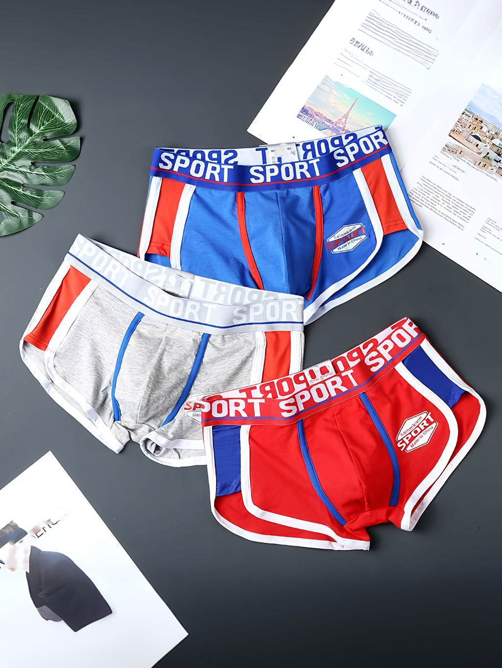 Boxer coton homme — lot de 5, uni