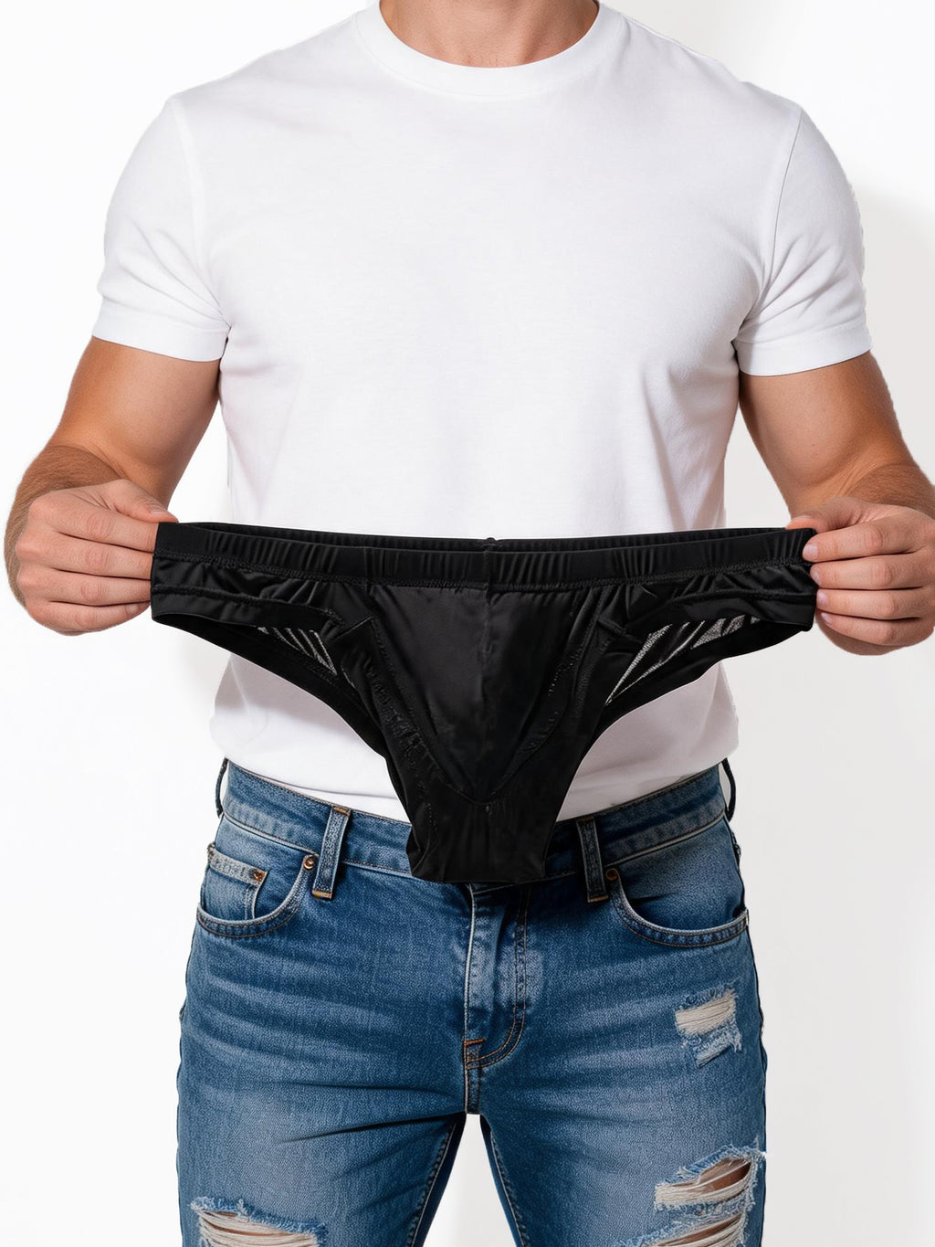 Slip taille basse respirant microfibre homme — lot de 4, uni, du S au XL (modèle 2)