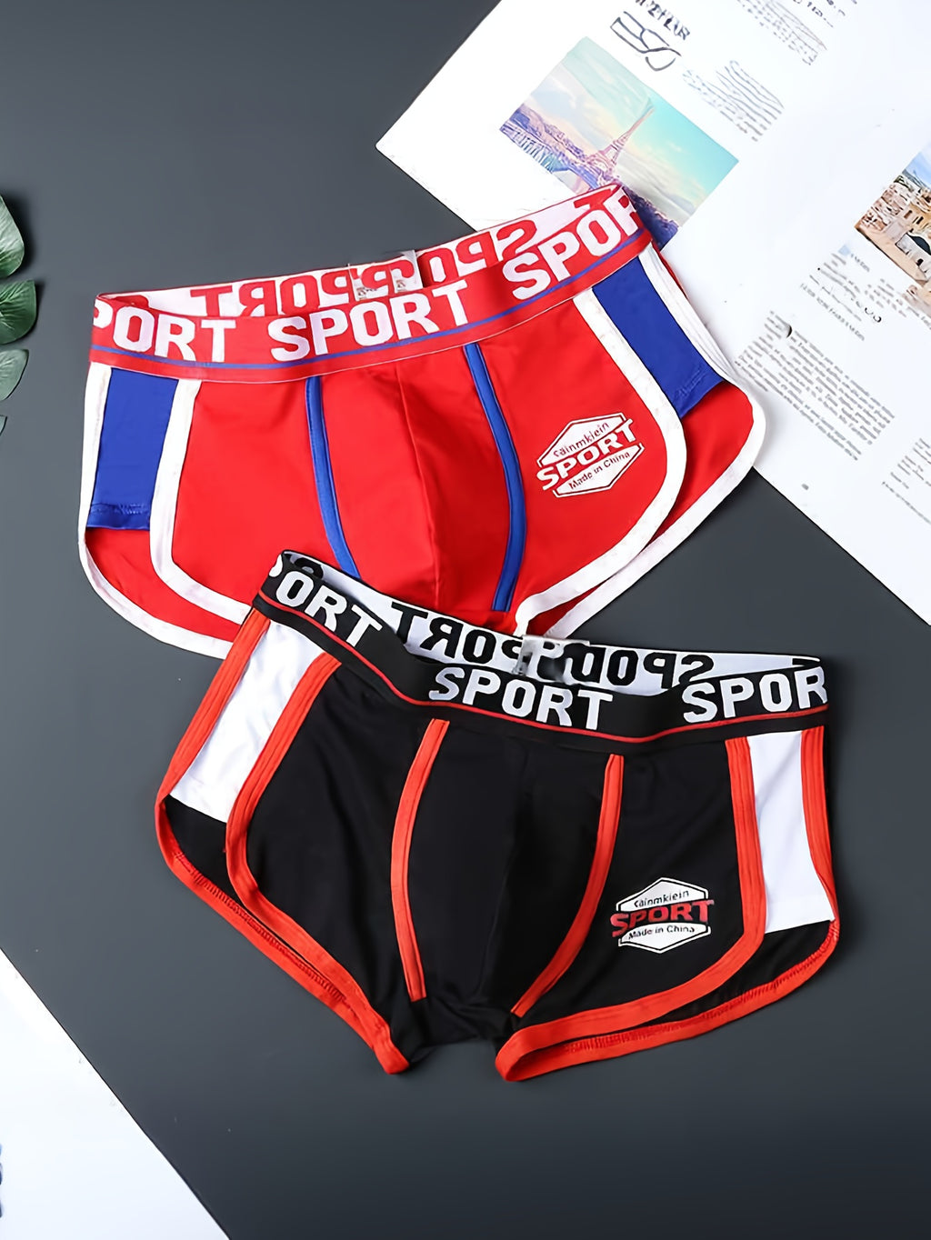 Boxer coton homme — lot de 5, uni