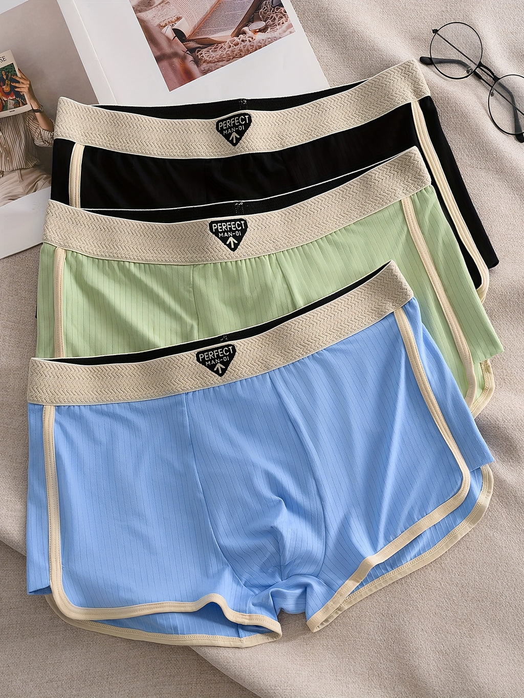 Boxer grande taille microfibre homme — lot de 3, uni