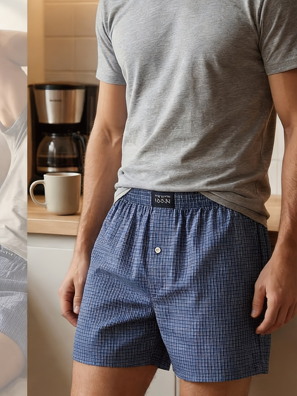 Boxer large de sport microfibre homme, assortiment E