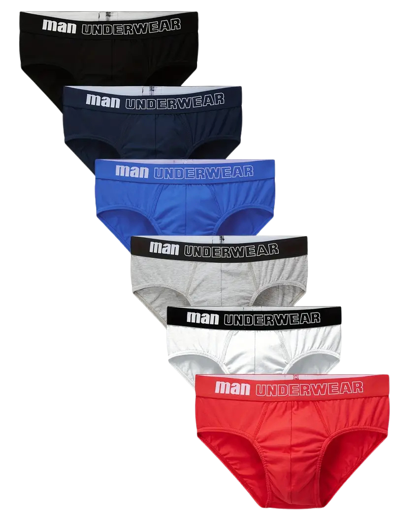 Slip extensible homme — lot de 6, multicolore