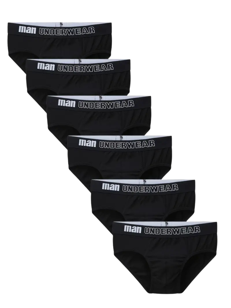 Slip extensible homme — lot de 6, multicolore