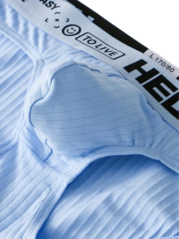 Slip extensible homme — lot de 3, assorti blanc et bleu