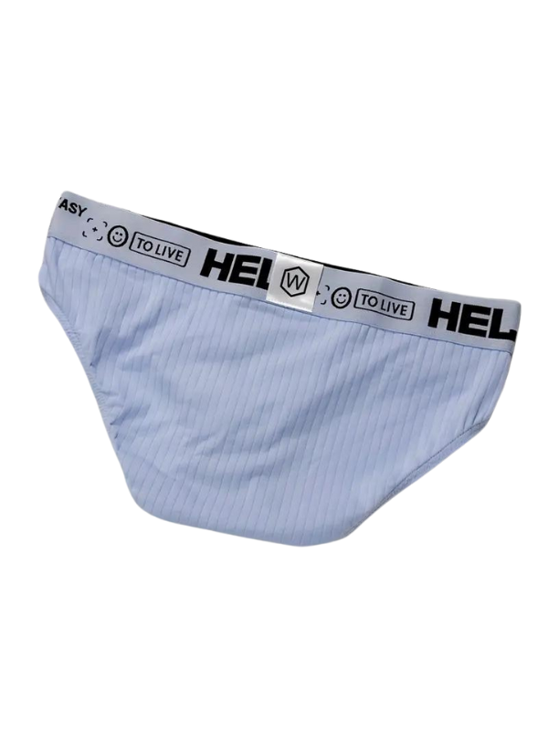 Slip extensible homme — lot de 3, assorti blanc et bleu