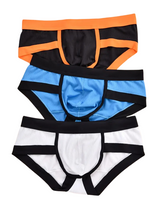 Slip sexy respirant homme — lot de 3, coupe échancrée