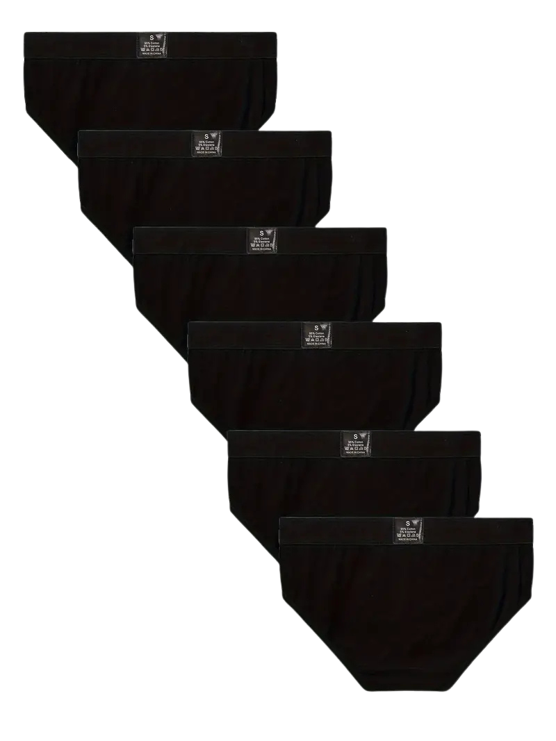 Slip extensible homme — lot de 6, multicolore