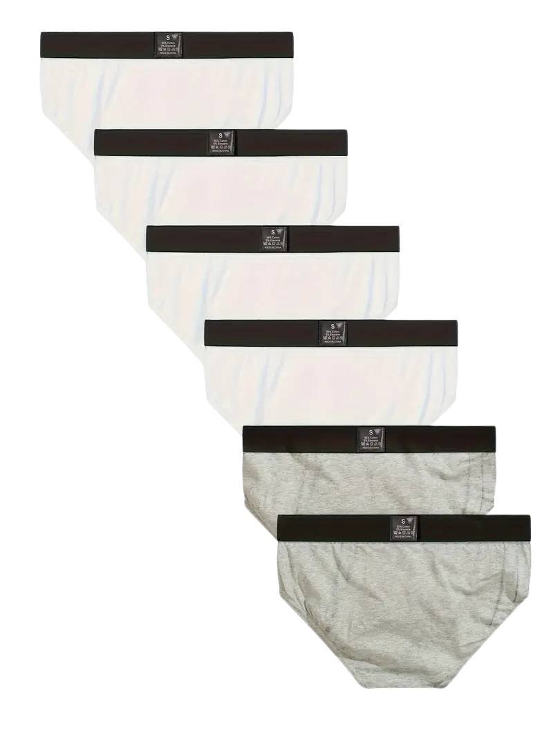 Slip extensible homme — lot de 6, multicolore