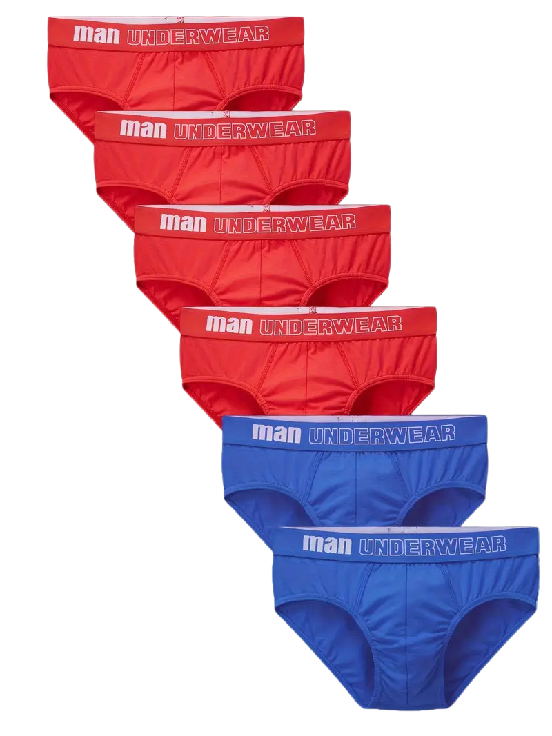 Slip extensible homme — lot de 6, multicolore