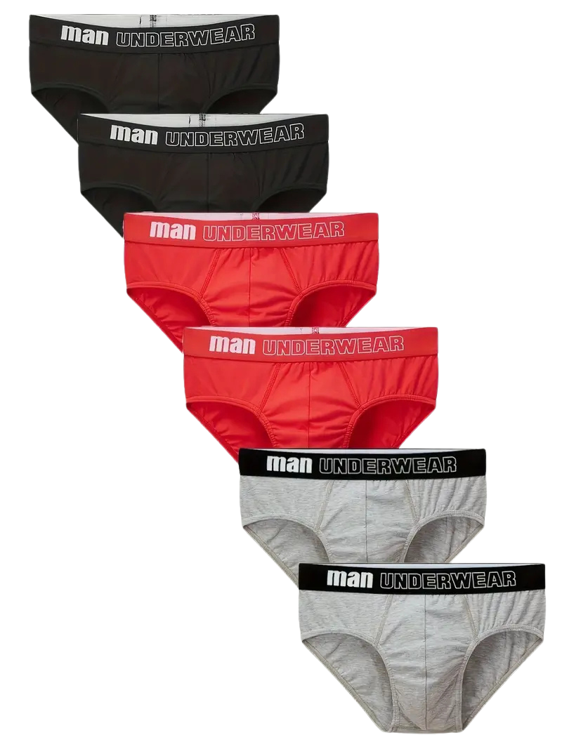 Slip extensible homme — lot de 6, multicolore