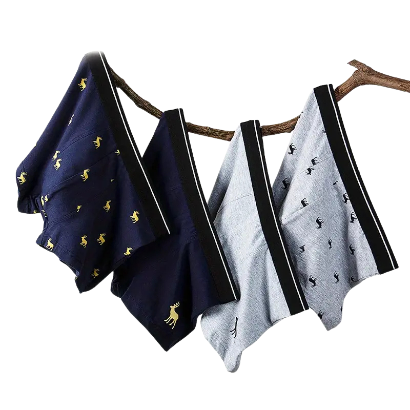 Boxer sexy respirant homme — lot de 4, coupe échancrée