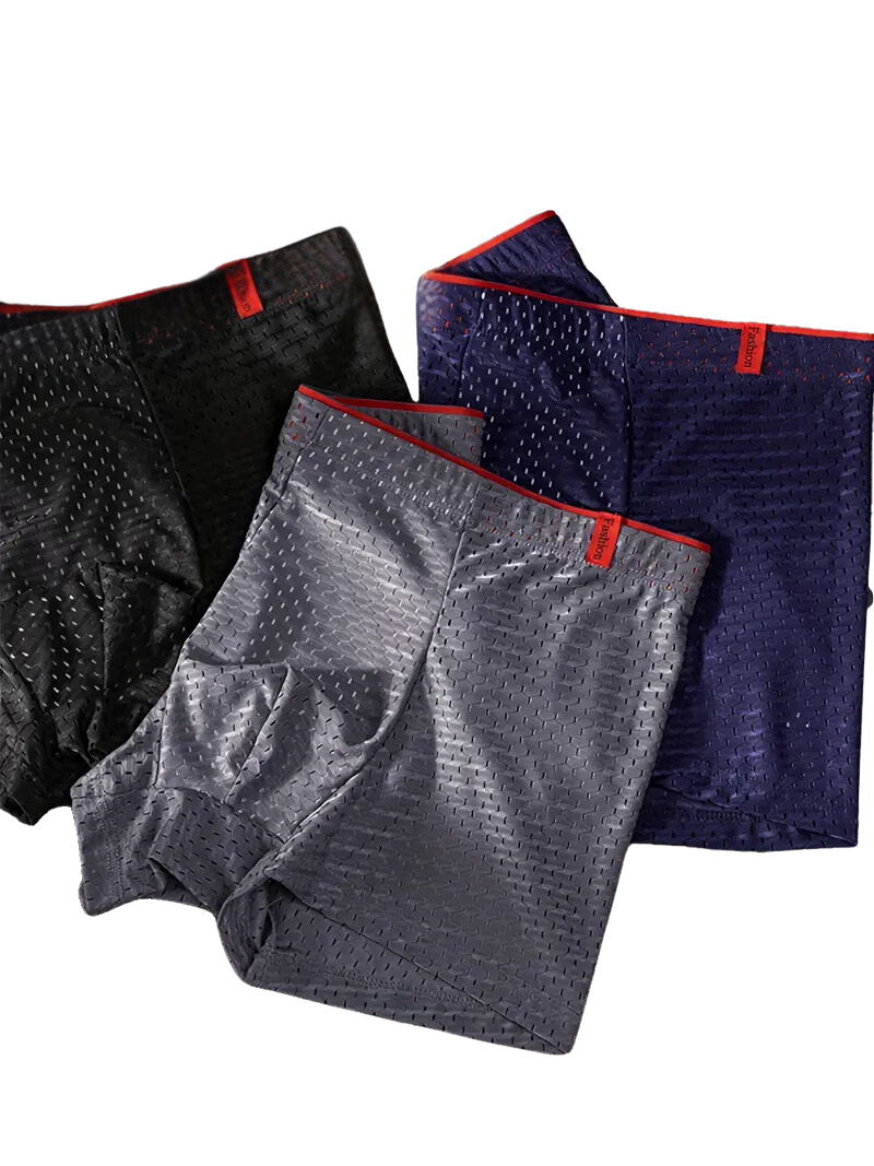 Boxer moulant de sport homme — lot de 3, maille technique