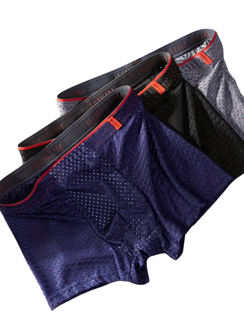 Boxer moulant de sport homme — lot de 3, maille technique