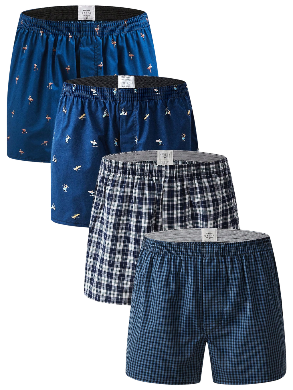 Boxer respirant homme — lot de 4, maille technique