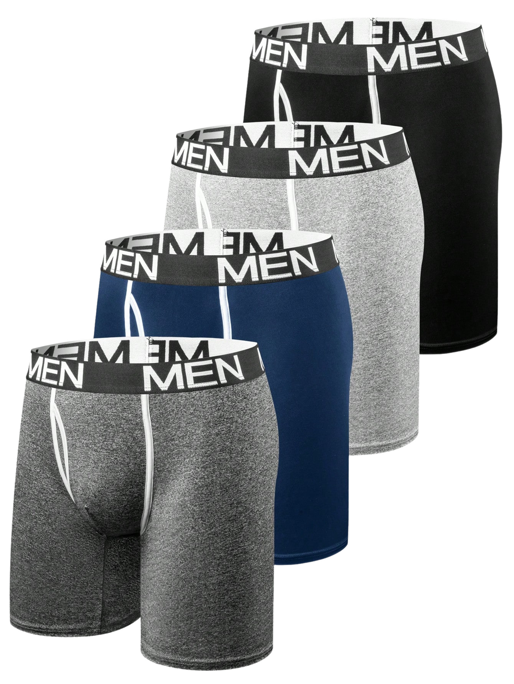 Boxer respirant de sport homme — lot de 4, maille technique, coupe courte