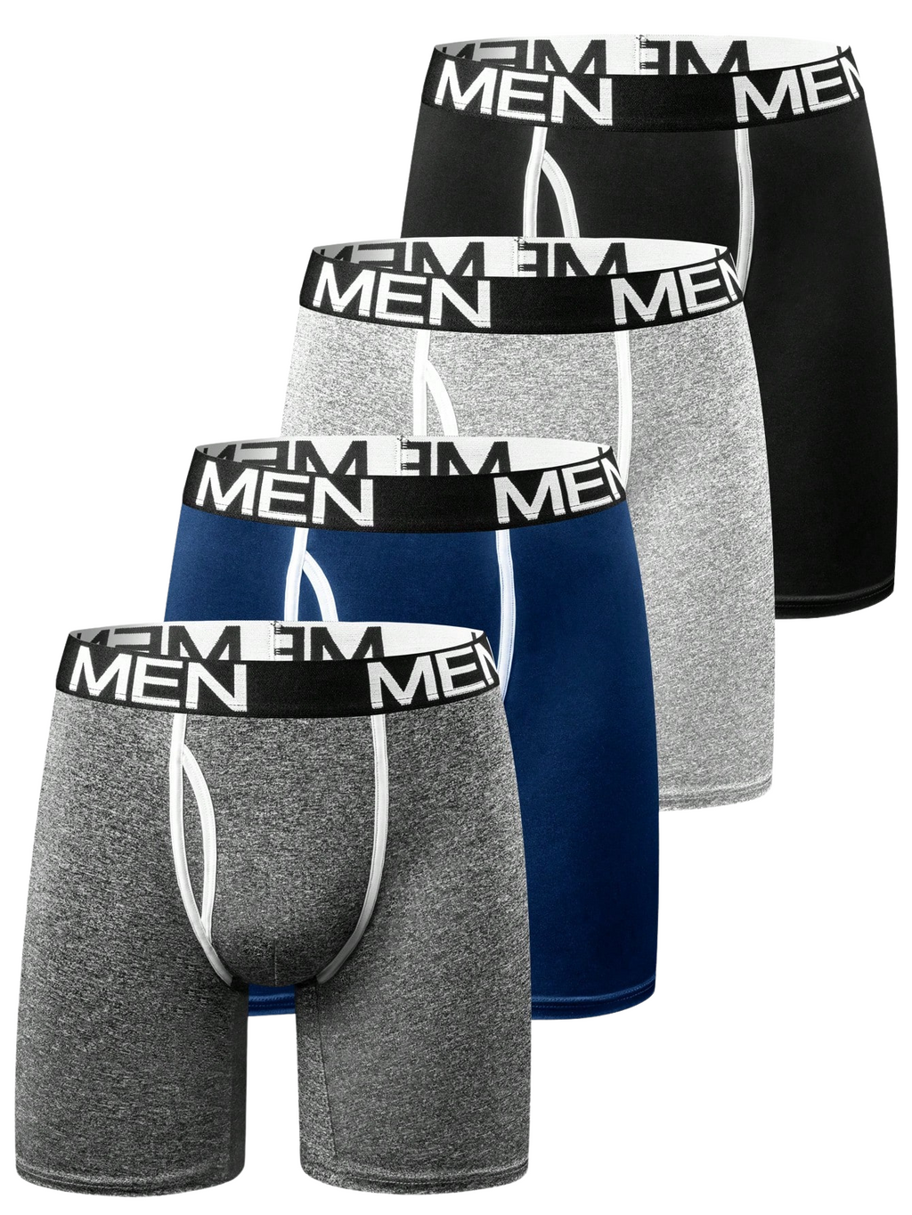 Boxer respirant de sport homme — lot de 4, maille technique, coupe courte