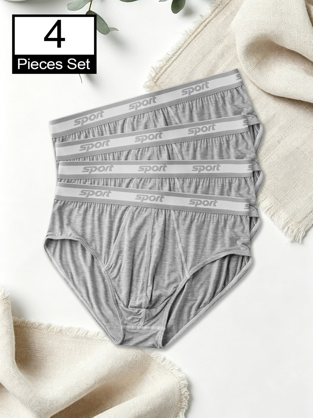 Slip respirant modal homme — lot de 4, uni, du S au XXL