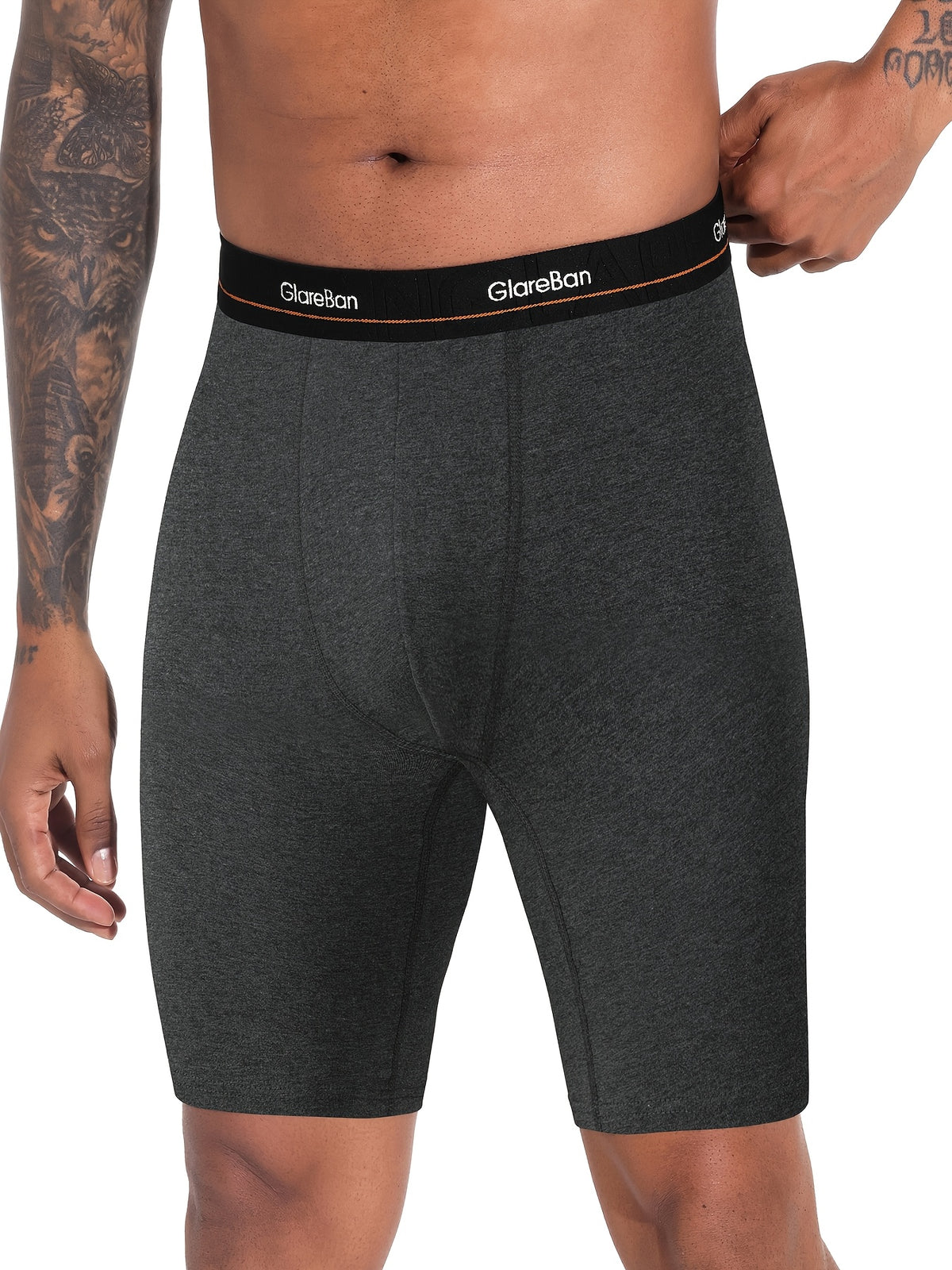 Boxer long coton homme — lot de 8, uni