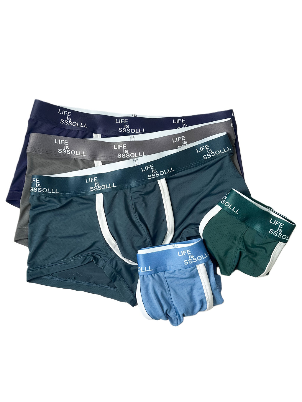 Boxer respirant microfibre homme — lot de 5, uni, du S au XXL