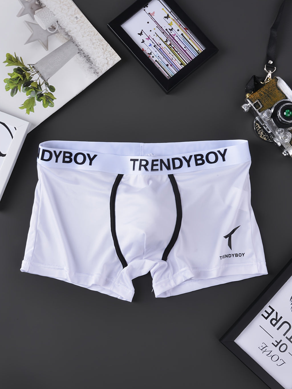 Boxer respirant microfibre homme — lot de 6, géométrique, du S au XL