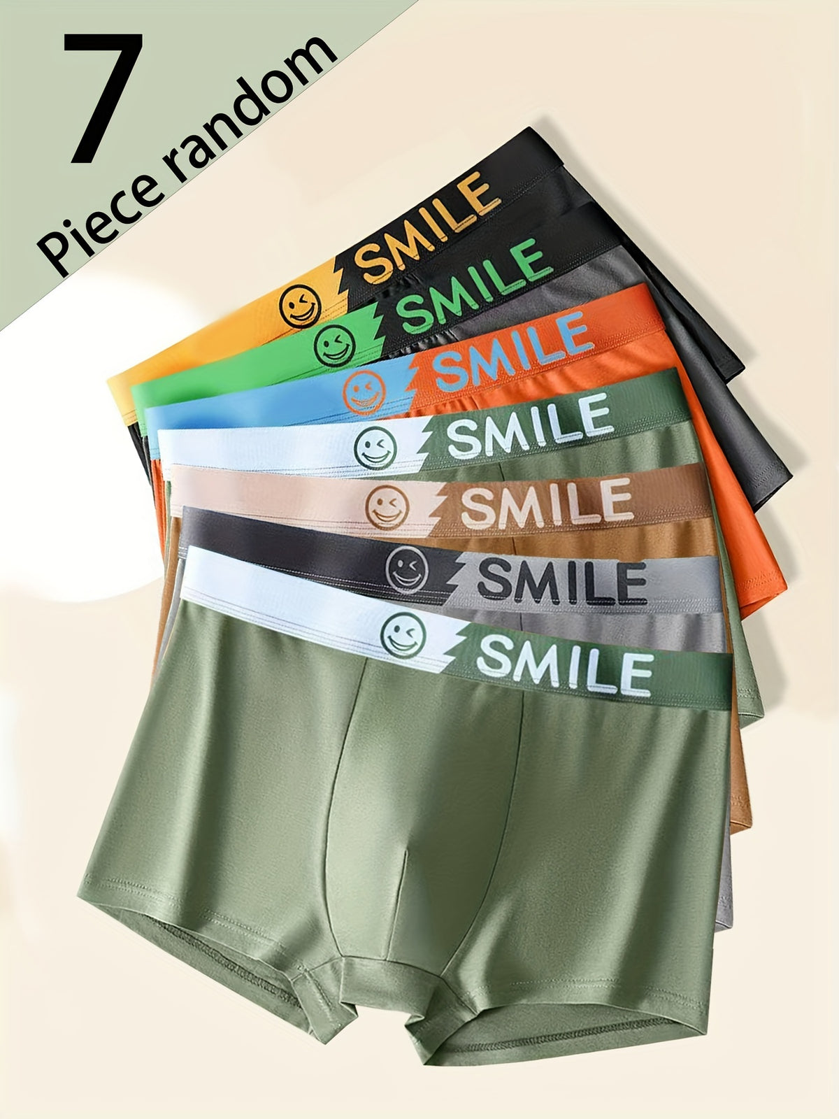 Boxer coton homme — lot de 7, imprimé, assortiment S