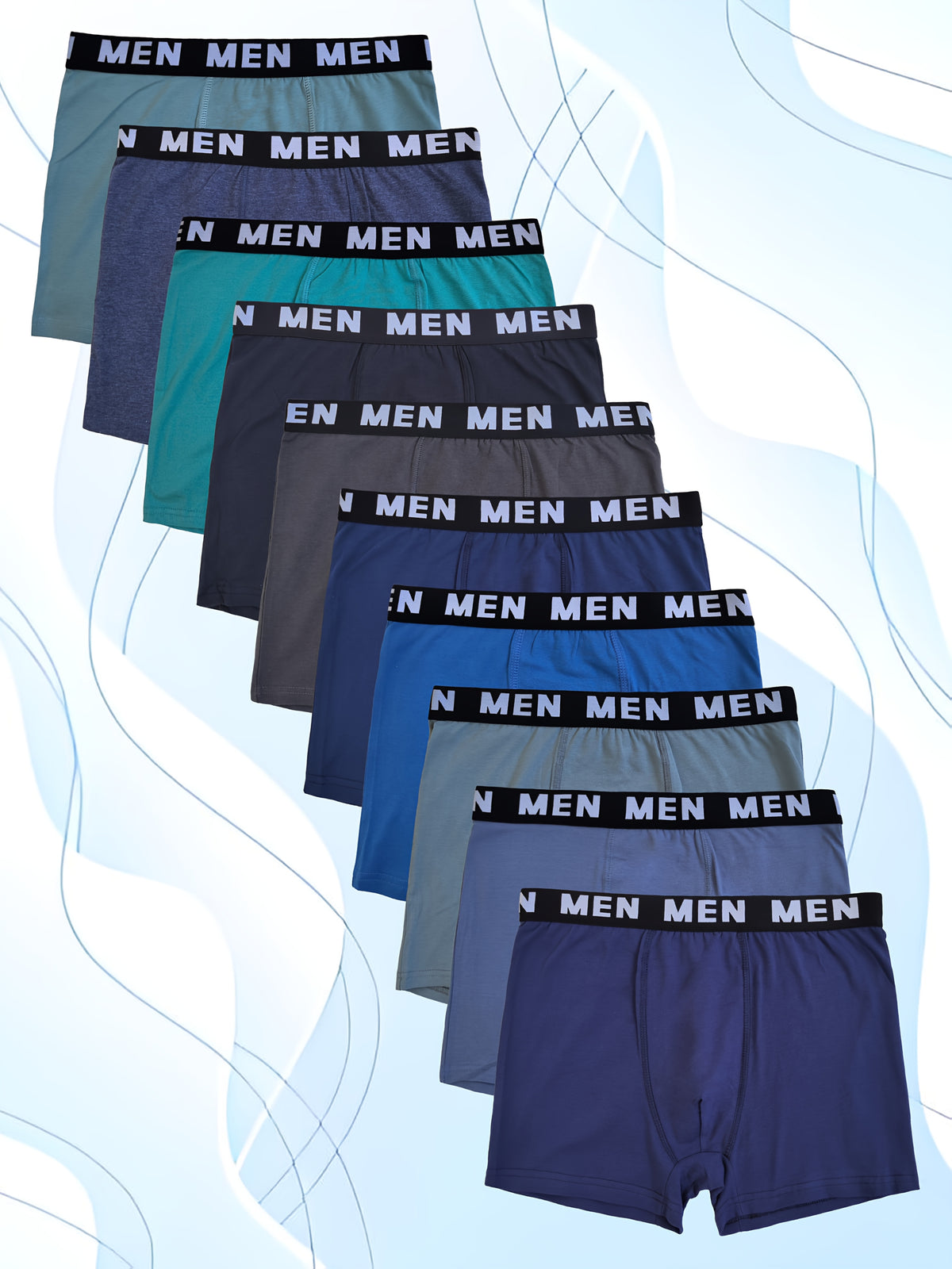 Boxer de sport respirant coton homme — lot de 7, uni