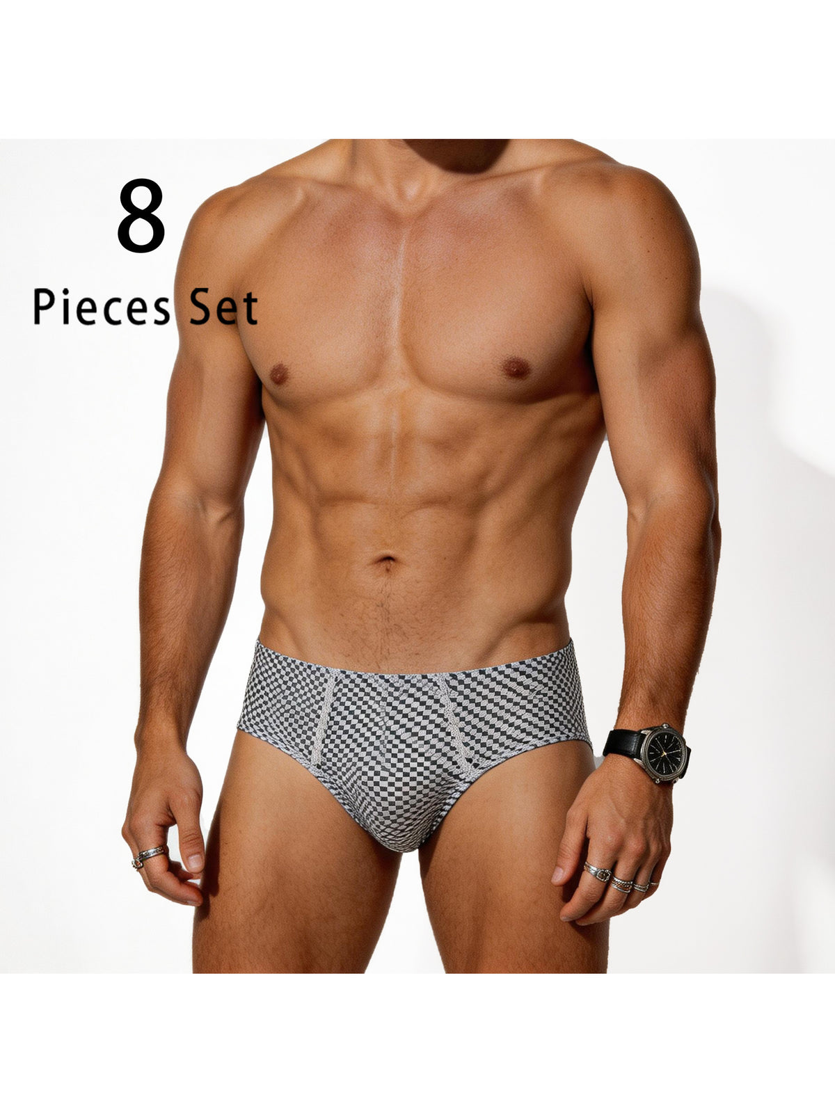 Slip respirant d'intérieur coton homme — lot de 8, uni, du S au XXL