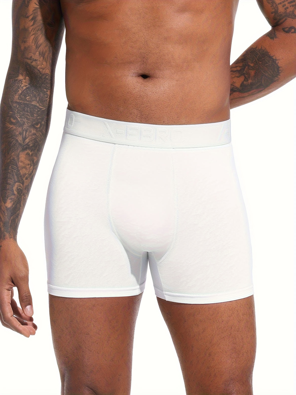 Boxer coton homme — lot de 5, blanc