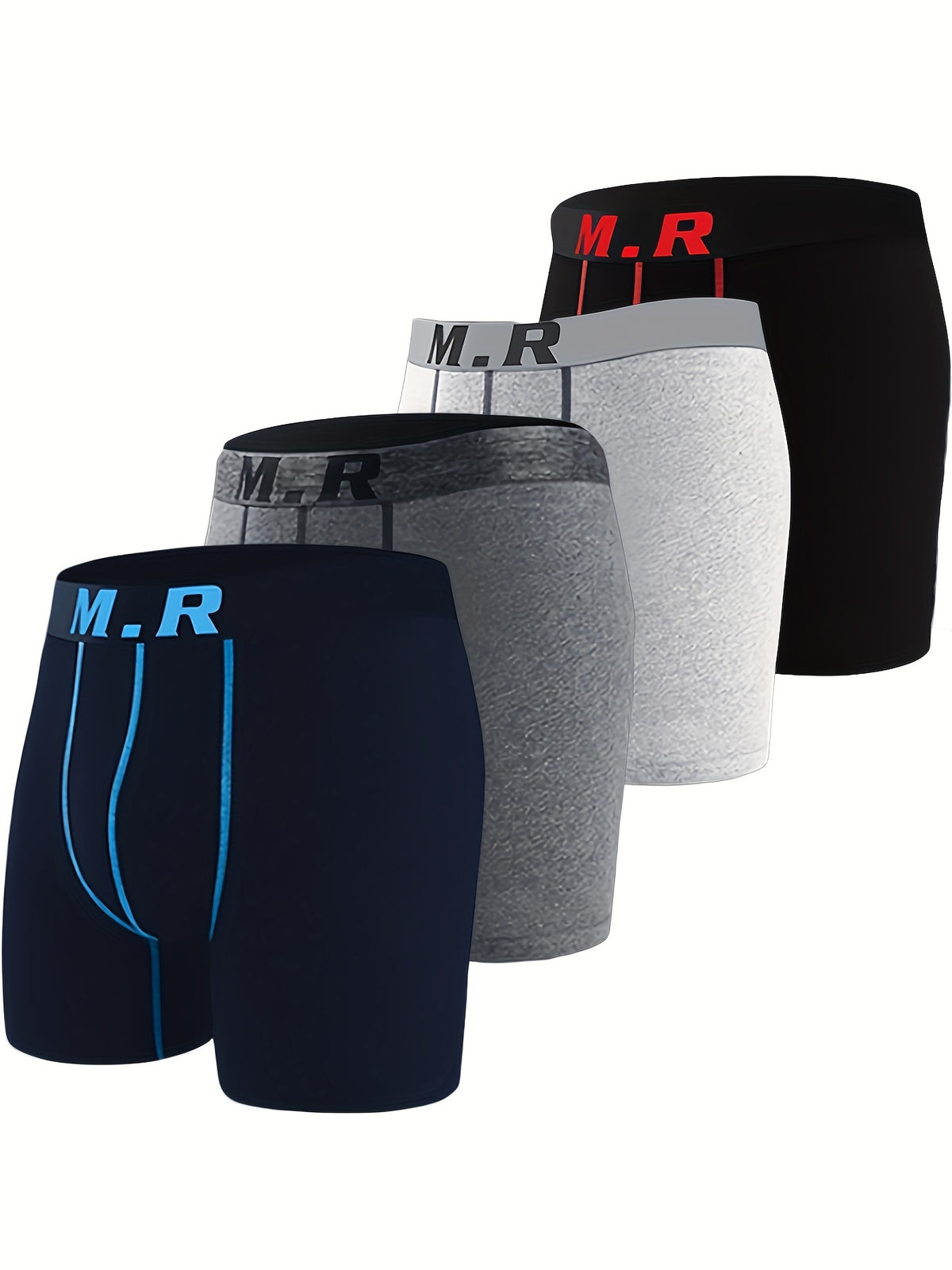 Boxer de sport respirant coton homme — lot de 4, uni, assortiment S, du M au 3XL
