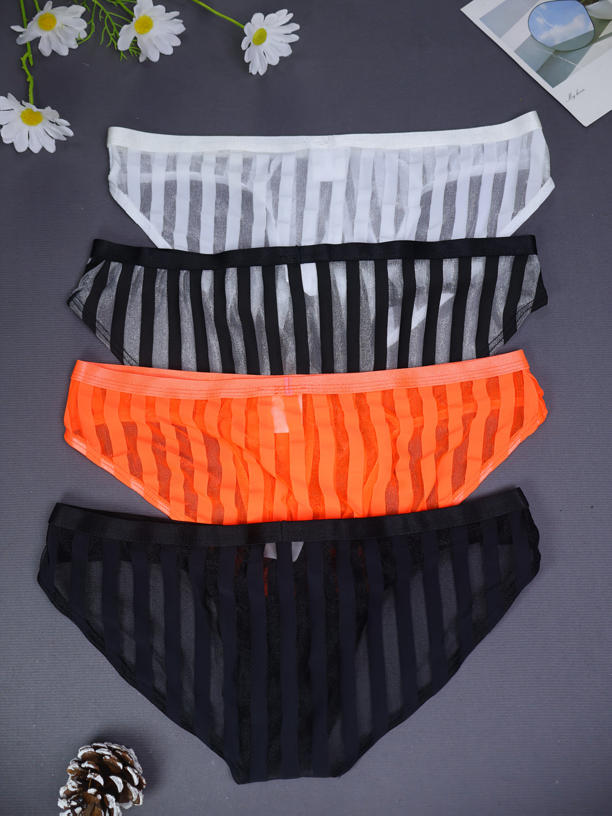 Slip homme — lot de 4, maille stable, lavable en machine