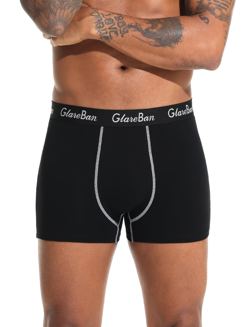 Boxer de sport coton homme — lot de 5, uni, assortiment E (modèle 4)