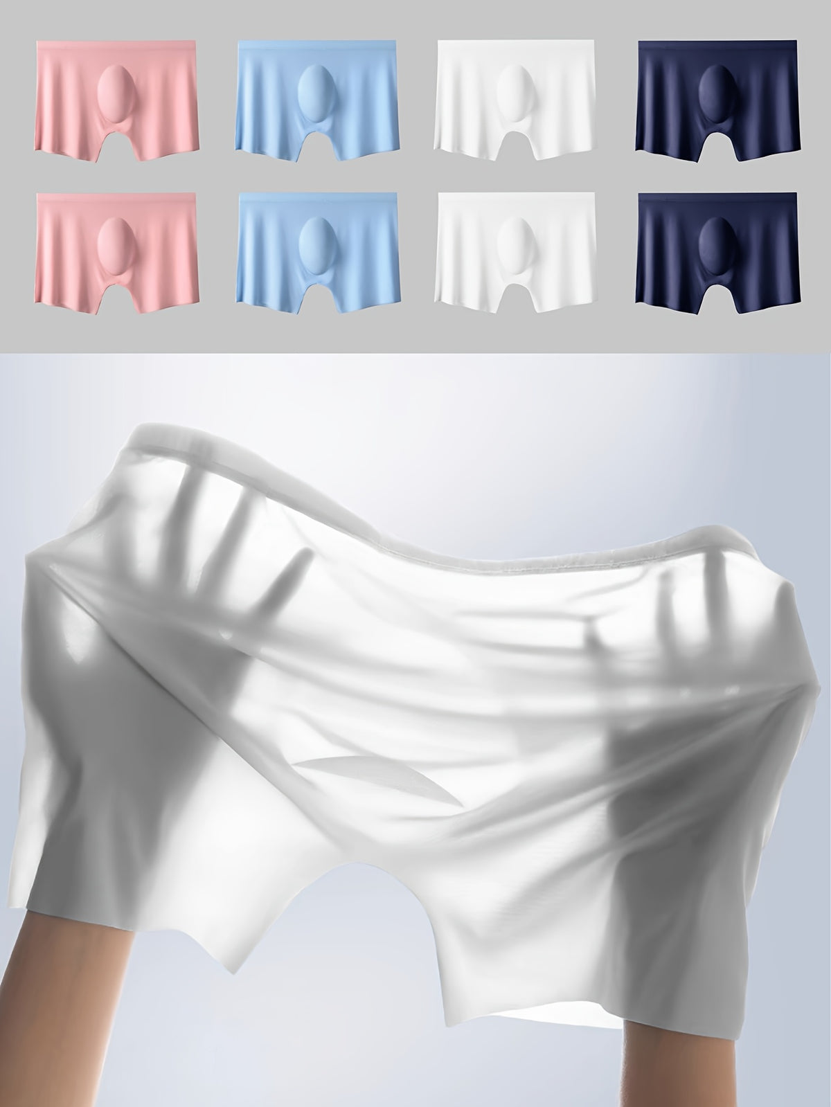 Boxer respirant microfibre homme — lot de 8
