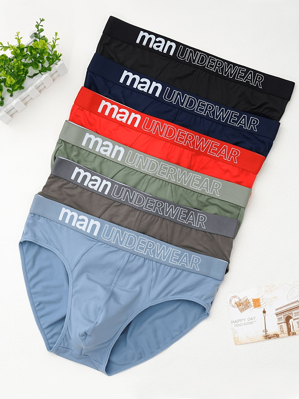 Slip de sport respirant microfibre homme — lot de 7, uni
