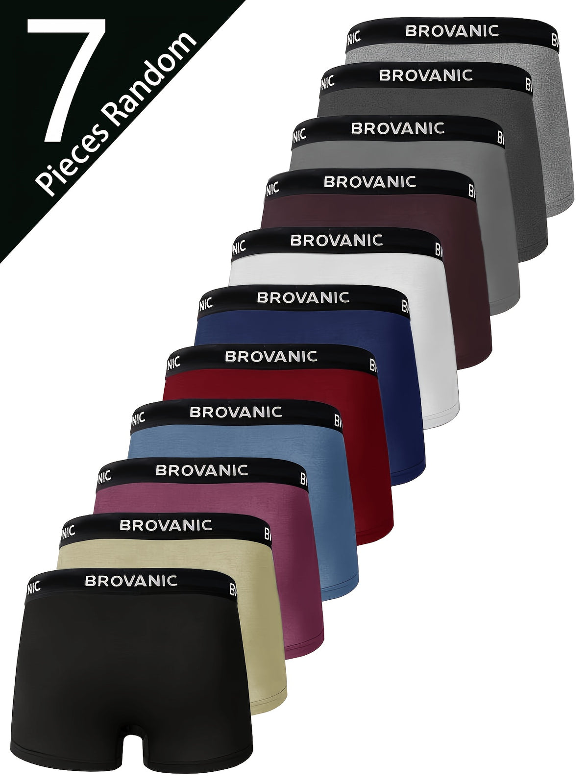 Boxer de sport d'intérieur microfibre homme — lot de 7, uni