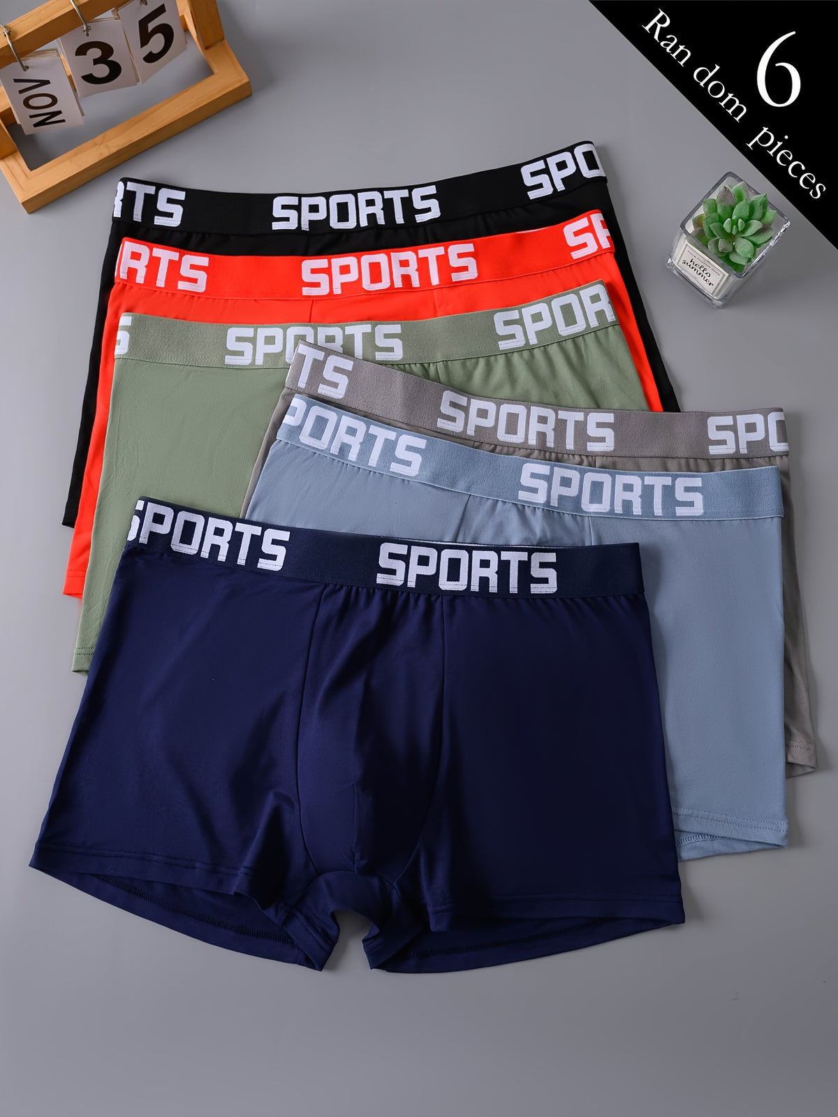 Boxer large grande taille microfibre homme — lot de 6, uni