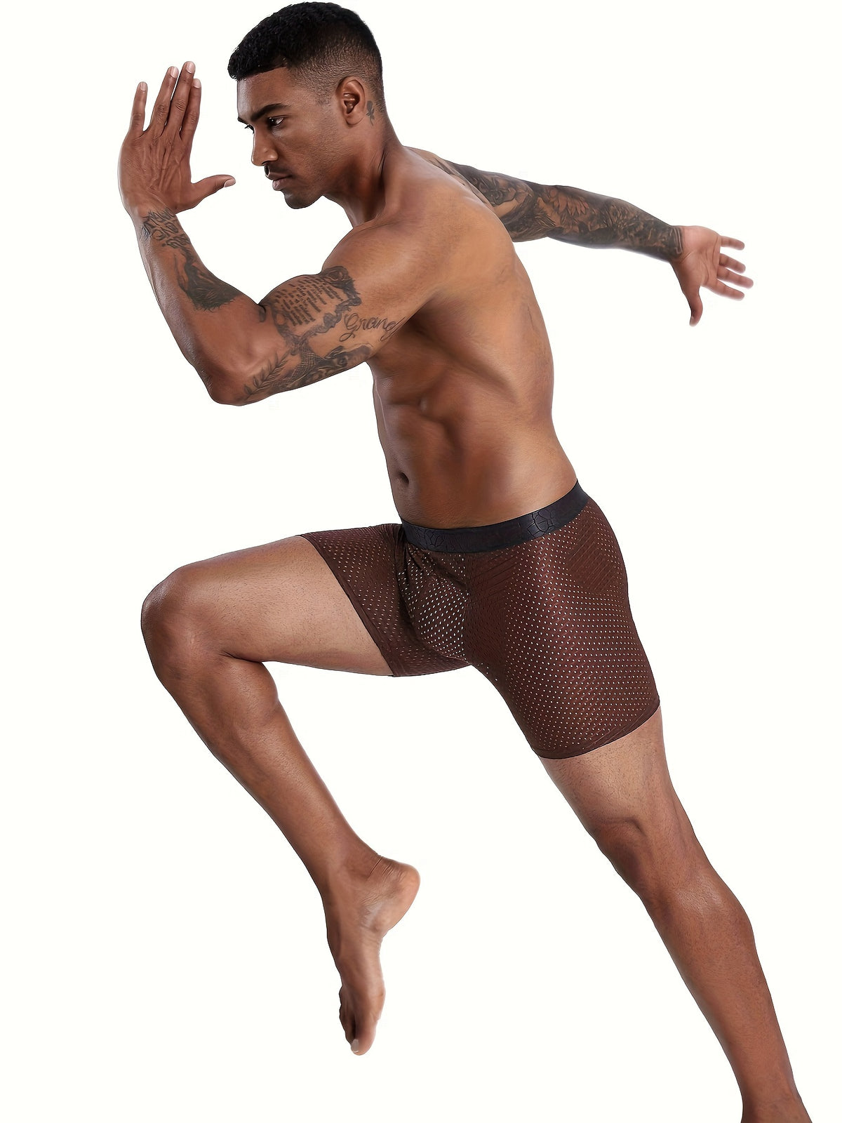 Boxer respirant microfibre homme — lot de 4, uni, assortiment A
