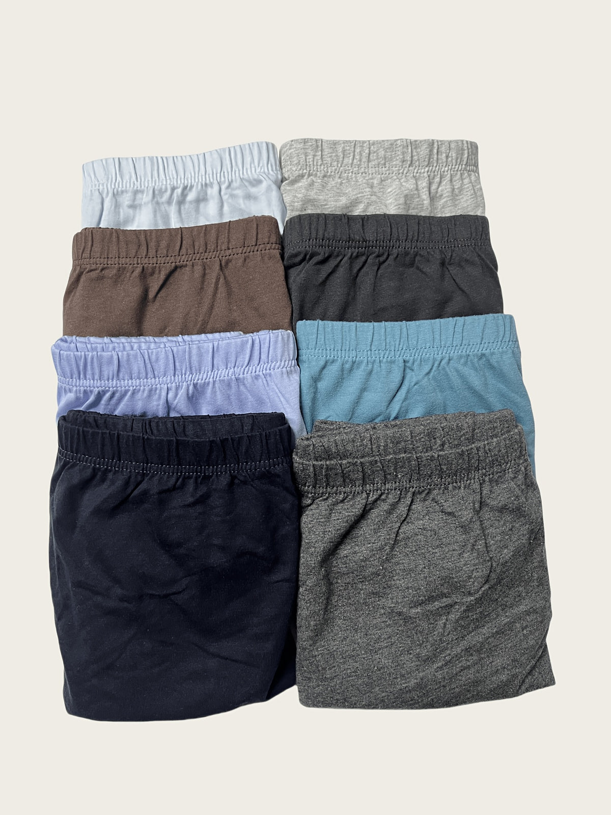 Slip large coton homme — lot de 8, uni