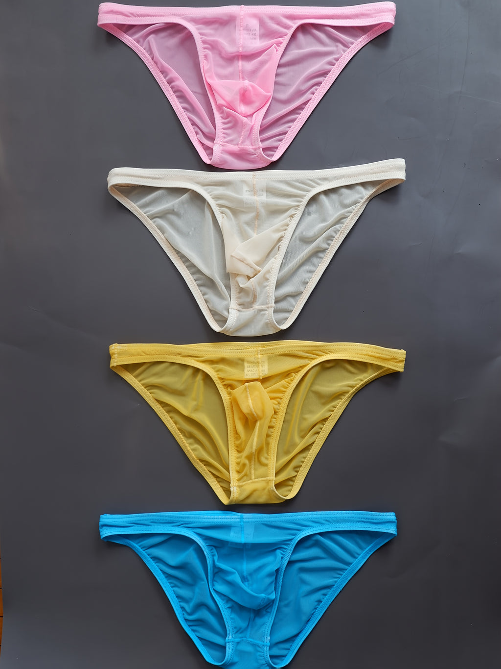 Slip microfibre homme — lot de 4, abrikois + rose + jaune + bleu clair