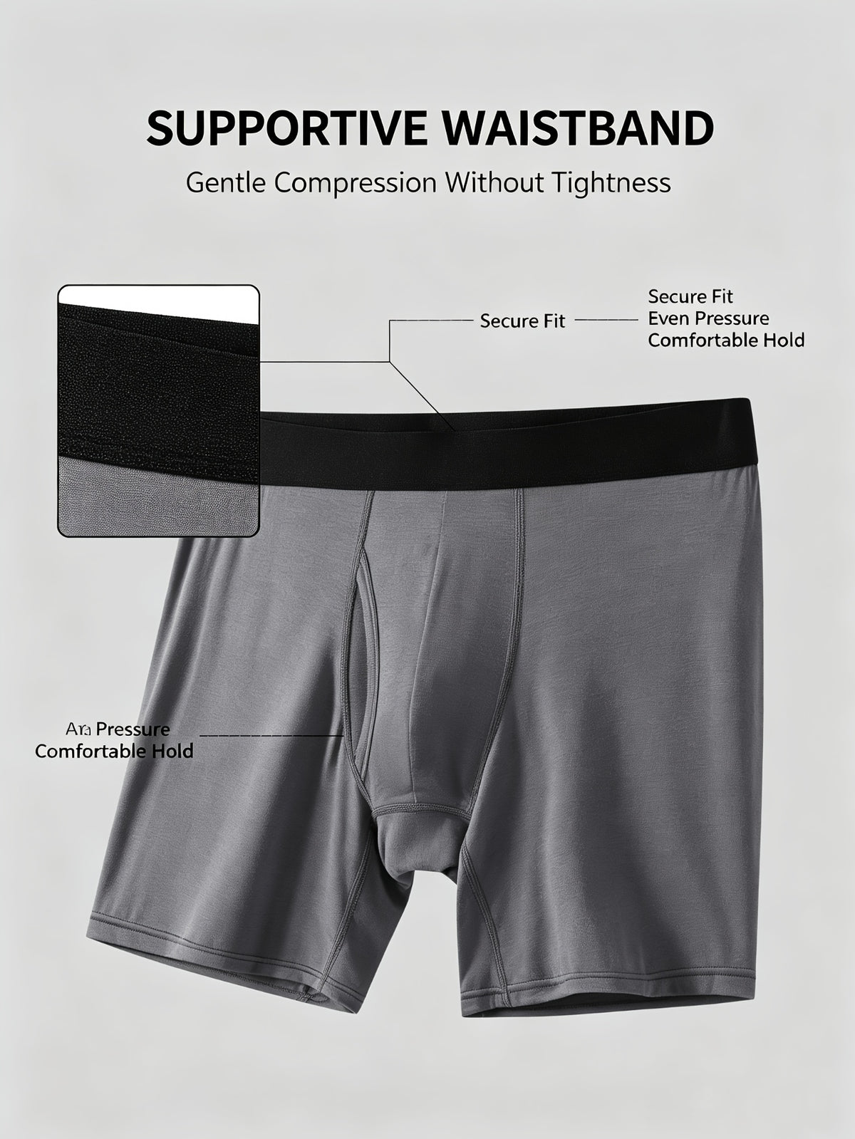 Boxer respirant bambou homme — lot de 5