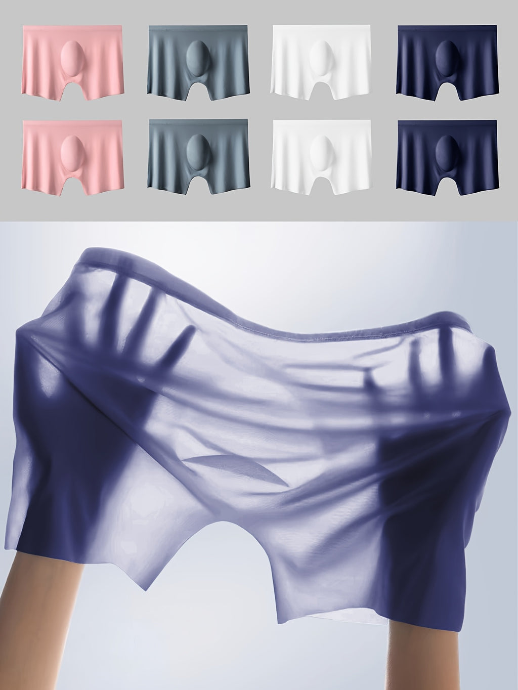 Boxer respirant microfibre homme — lot de 8